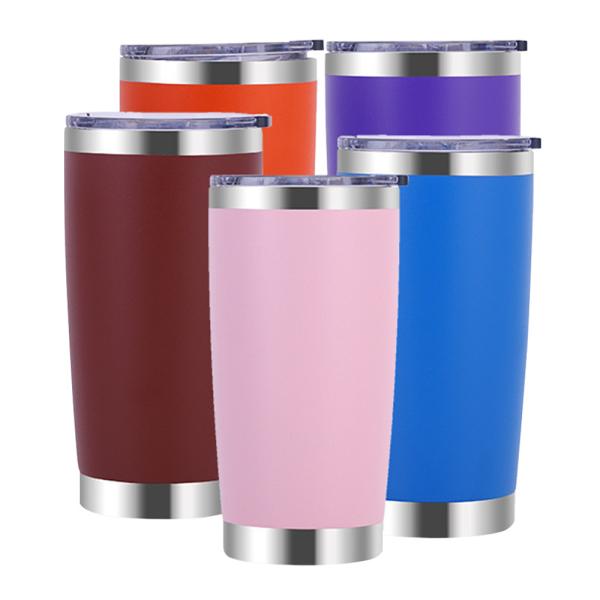 Insulated Water Bottles 20oz 304 Stainless Steel Water Tumbler With Lid Reusable