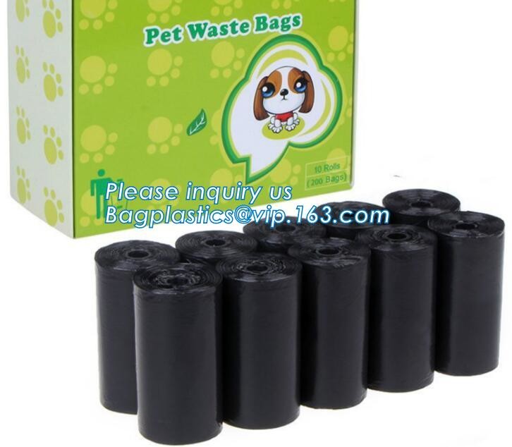 security factory sales biodegradable pet waste dog poop bag, Heavy Duty Custom Biodegradable PE Dog Poop Pet Waste Bags