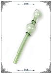 Borosilicate Glass Oil Rigs Burning Smoking Pipe Green 5.7 Inches