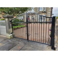 Buy cheap Home Garden Powder Coated Top Spear Metal Tubular Black Wrought Iron Fence product