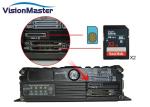 SD Card H264 Vehicle Mobile DVR 4CH 960P AHD PAL / NTSC TV System High
