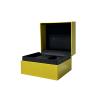 Buy cheap Yellow Black Luxury Single Watch Box Custom Watch Packaging Box With Trim from wholesalers