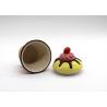 Buy cheap Pottery Ice Cream Cone Cookie Jar , Food Container Ceramic Cookie Jar With Lid from wholesalers