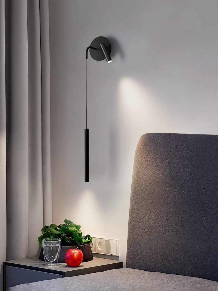 Bedside chandelier modern bedroom living room sofa background wall lamp pendant spotlight hotel villa Nordic atmosphere