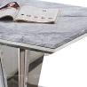 Buy cheap Small Rectangle 130x90x75cm SS Dining Tables Artifial Grey Marble Top For Kitchen from wholesalers