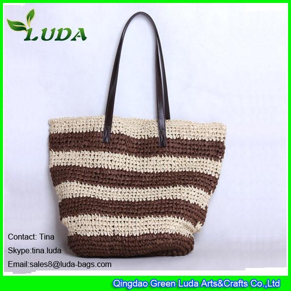 Buy cheap LUDA wholesale women straw handbags crochet beach straw bags from wholesalers