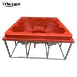 8-person all-seater square hot tub mould for wood-fired hot tub, hot tub with