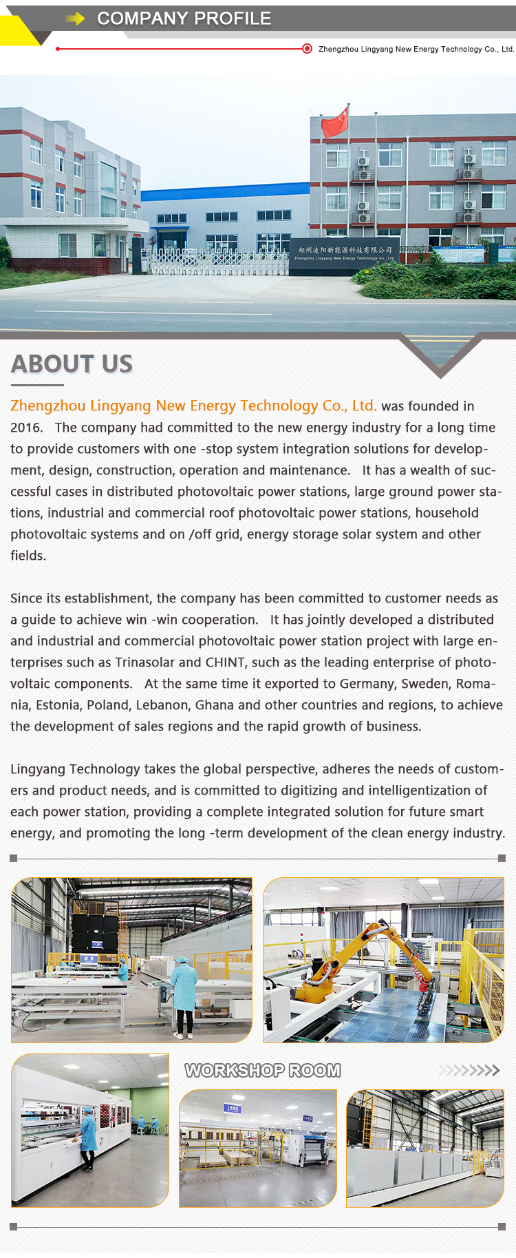 Power Station Renewable Energy Solar Panel Photovoltaic Energy System
