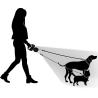 Buy cheap Double Extendable Dog Lead With Reflective Leads For Safety Black & Gray from wholesalers