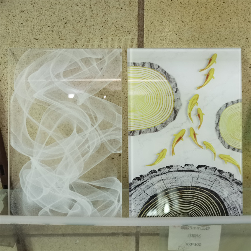 10mm Tempered Art Glass Decorative Customized Splashback Painted Lacquered For Hotel