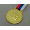 Buy cheap 3D Zinc Alloy Material Russia Die Cast Medals Gold Plating 45 mm from wholesalers