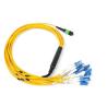 Buy cheap LSZH / PVC SM MPO To LC Fiber Optic Pigtail 12 Core from wholesalers
