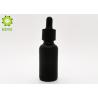 Buy cheap Glass Essential Oil Bottles , 1 OZ Matte Black Boston Round Dropper Bottles from wholesalers