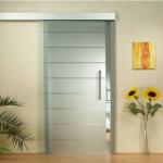Buy cheap Hotel Sliding Barn Door Tempered Glass Stripe Frost Clear Insulated from wholesalers
