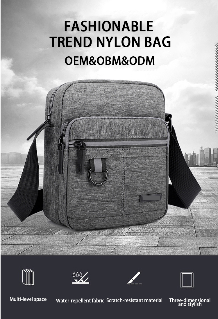 OEM ODM Nylon Mens Designer Shoulder Bags Messenger Bag For Travel Outdoors