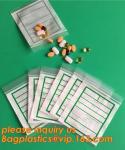 Medical First Aid Kit Empty Bag, medical pill zip lock bag, resealable medical