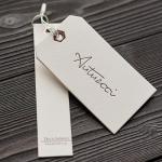 Own Logo Nordic Style Marble Gilded Coated Paper Clothing Tags OPP Bag Printing