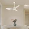 Buy cheap European Style DC 56 Inch 50W ABS 3 Blades Wall Control Remote Control Dimmable Led Ceiling Fan Black FAN LIGHT from wholesalers