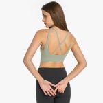 Active Stretch Womens Sports Bra Padded Fitness Top Cross Back Sexy Yoga Bra