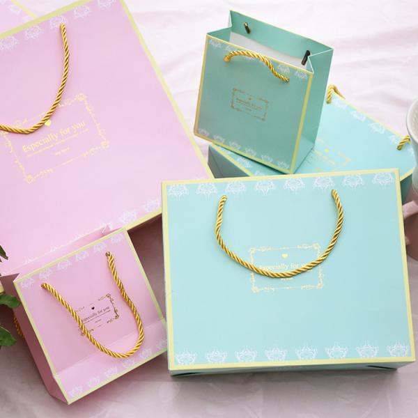 Buy cheap Elegant Decorative Paper Bags , UV Coating Paper Grocery Bags With Handles from wholesalers