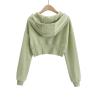 Buy cheap Ultra Short Style Sports Hoodies Waist Closed Fish Bone Long Sleeve from wholesalers