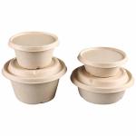 Circular Disposable Food Takeaway Box Paper Pulp Lunch Box Degradable