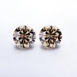 Forever Brilliant Moissanite Diamond 1 Carat Round Diamond Cut Light Champagne
