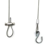 Buy cheap Custom Aircraft Cable Wire Rope Sling With Hooks And Cable Clamp Gripper For Hanging Fixture from wholesalers