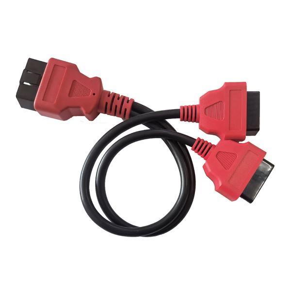 Buy cheap Red Connector Obd2 Adapter Cable Length 30cm 16 Pin Male To 2 Female from wholesalers