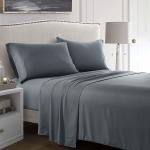 Sustainable Soft Bed Set 1800TC Solid Egyptian Cotton Fitted Sheet 4 Piece Quilt