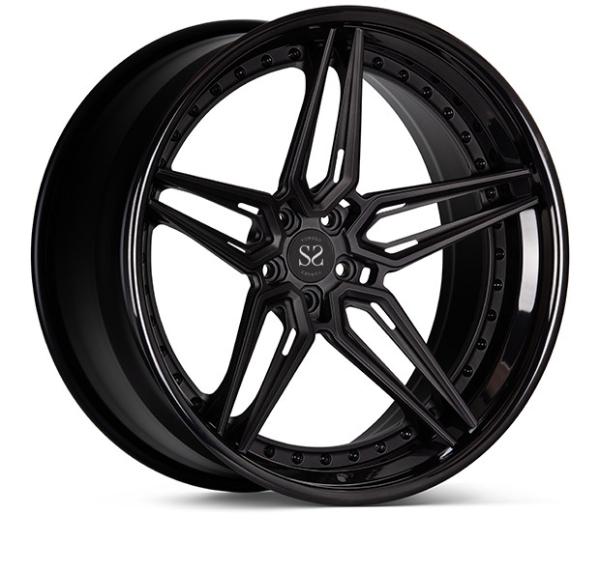 Buy cheap A6061 Aluminum 2 Piece Forged Wheels Gloss Black For Luxury Car from wholesalers