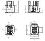 PA66 Auto 4 Pins Female Wire Harness Plug Connector Waterproof