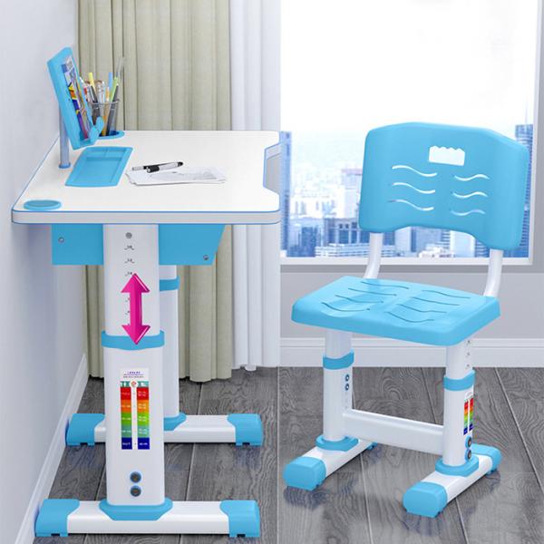 Buy cheap Writing Height Adjustable Children'S Table And Chair Sets Pink And Blue 66cm from wholesalers