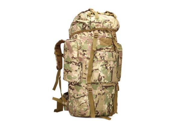 Buy cheap 65L Polyester Military Tactical Backpacks Interior Zipper Pocket With Customized Logo from wholesalers