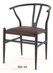 Metal wood look upholsteredt lesiure armchair (YTDX-06)