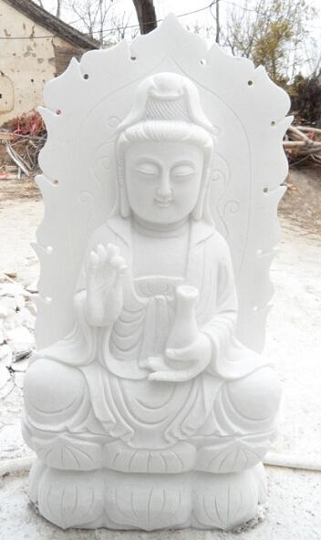 Buy cheap Chinese Buddha White Carved Sitting Buddha Statue from wholesalers