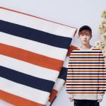 Compact Weaving Cotton French Terry Fabric Striped Type For Apparel
