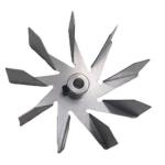 114mm Diameter Fireplace Fan 9 Blades Galvanized Sheet For Pellet Stove