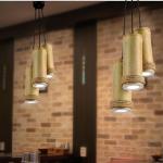 American Rural Retro Bamboo Tube Spotlights Living Room Dining Room Cafeteria