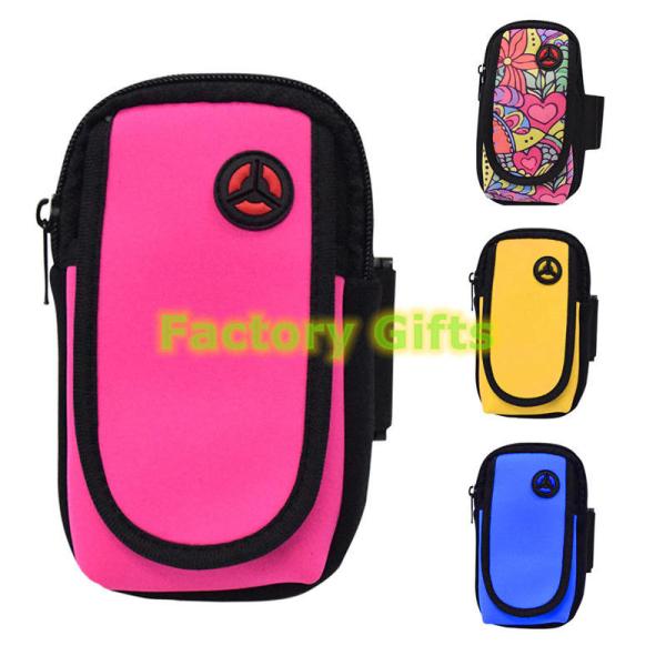 Custom Portable Mobile Sports Excersie Arm Band Bag For Gifts With Phone Holder