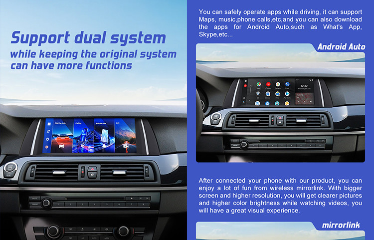 Linux Car Stereo For BMW F10 2010-2016 CIC NBT System Support Wireless Carplay And Android Auto