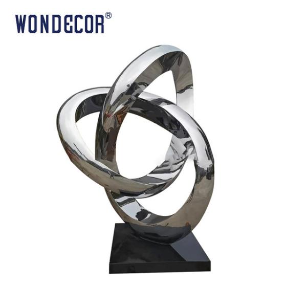 Buy cheap Outdoor Stainless Steel Art Sculptures Garden Abstract Twisted Ring from wholesalers