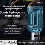 Rechargeable Negative Ion Hydrogenized Water Bottle 1500ppb Large Capacity