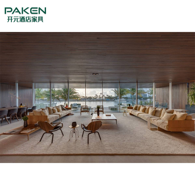 Modern Villa Living Room Furniture Dining Table Arm Chair Sofa