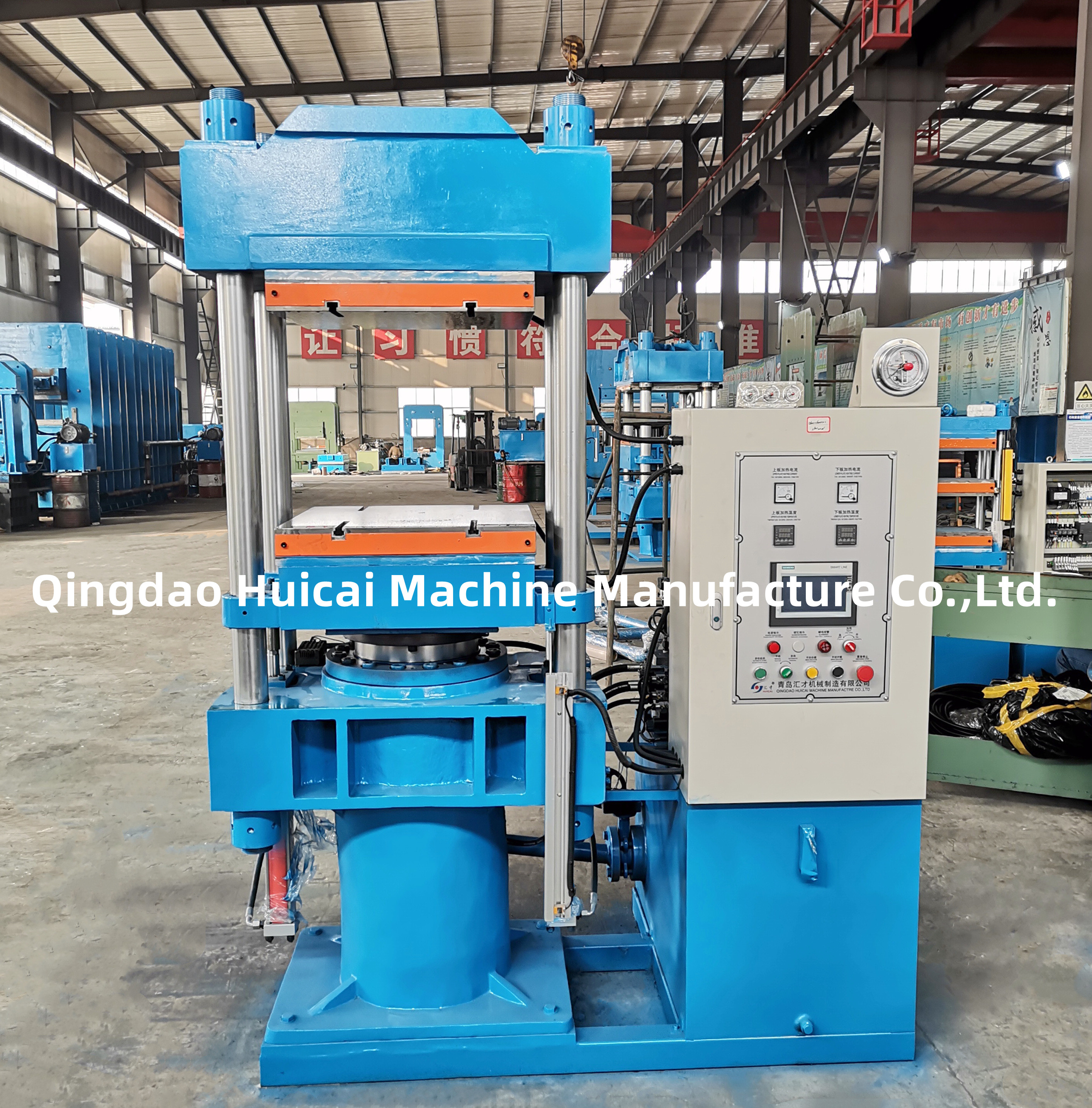 50HZ Voltage Hydraulic Rubber Flat Vulcanizing Press for 1.00MN Molding Efficiency