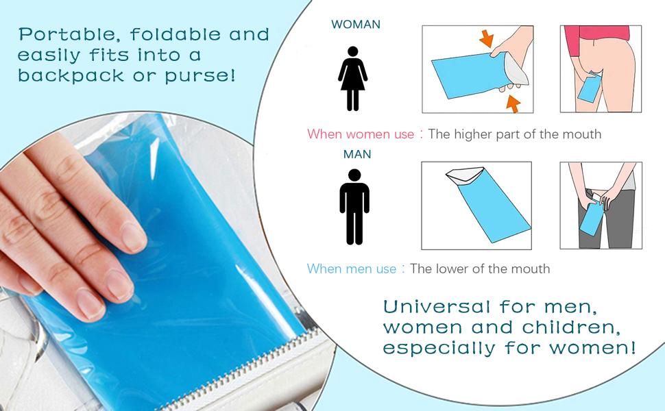 Urine Bag Disposable Camping Collection Emergency Urinal Bag for Men and Women Portable Pee Bag for Travel Traffic jam