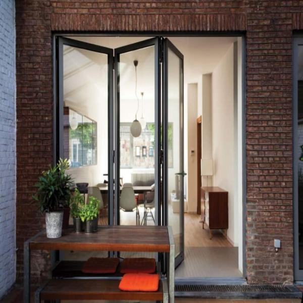 Buy cheap High Quality Double Glazed Aluminum Bi Folding Waterproof Doors For Modern House from wholesalers