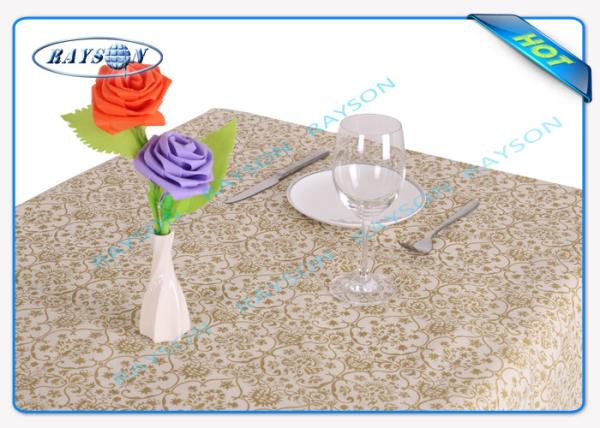 Buy cheap Eco - Friendly PVC Coated Non Woven Table Cover For Wedding Party from wholesalers