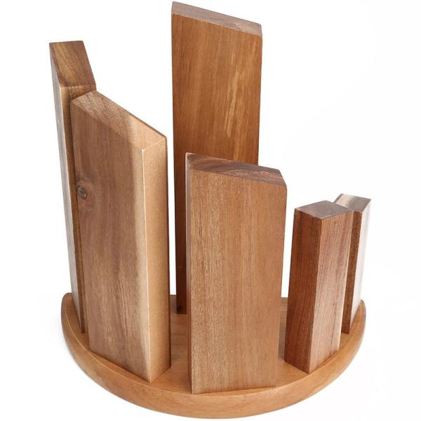 Buy cheap Bamboo Multifunctional Kitchen Shelf Semi Circle Magnetic Knife Block from wholesalers