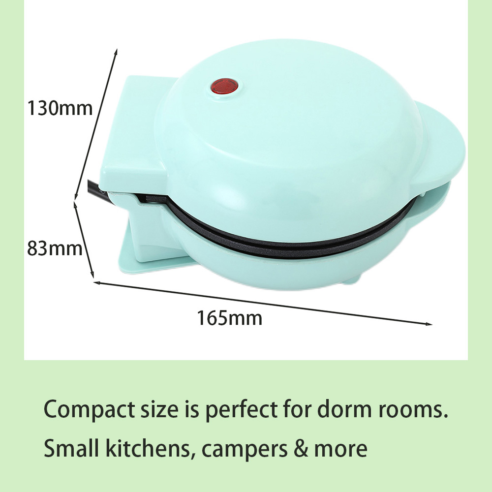 13cm Mini Electric Waffle Maker For Kids DIY Home 1 Year Warranty